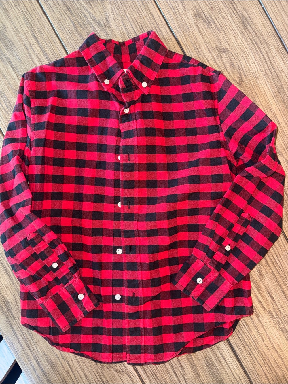 Crewcuts Red and Black Buffalo Plaid Button-Down Shirt